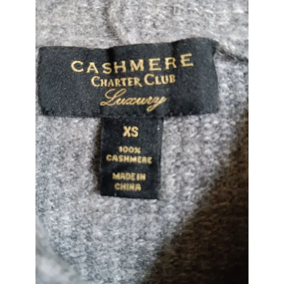 Cashmere Charter Club Luxury Hooded Hi Low 100% Cashmere Sweater - Picture 10 of 10